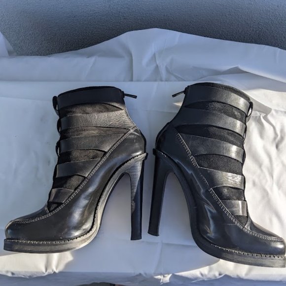 ALL SAINTS BLACK WIDOW STILETTO BOOTS - BLACK WIDOW - EU 39/US 8 - Picture 3 of 16